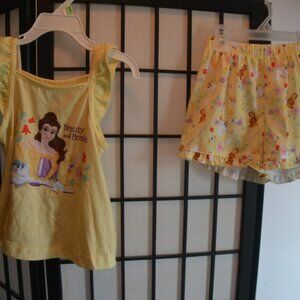 Disney Store Beauty & The Beast Belle PJ Tank & Shorts Set